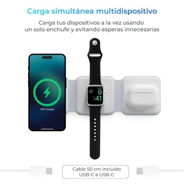 Cargador magnético inalámbrico 3 en 1 para iphone