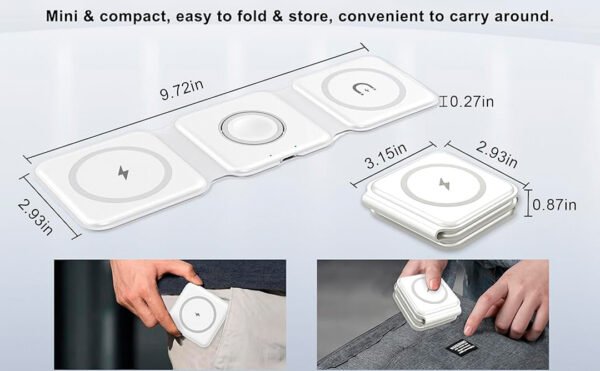 Cargador magnético inalámbrico 3 en 1 para iphone