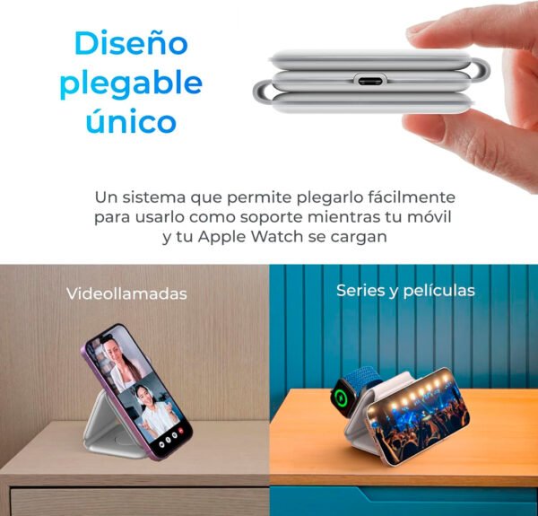 Cargador magnético inalámbrico 3 en 1 para iphone