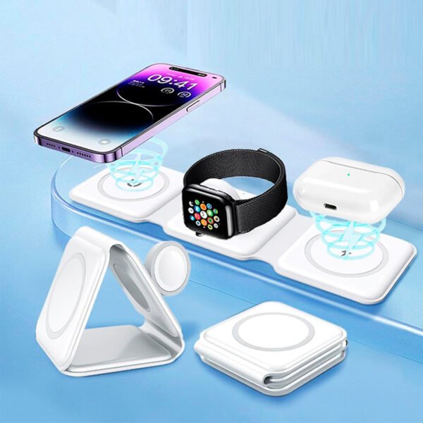 Cargador magnético inalámbrico 3 en 1 para iphone
